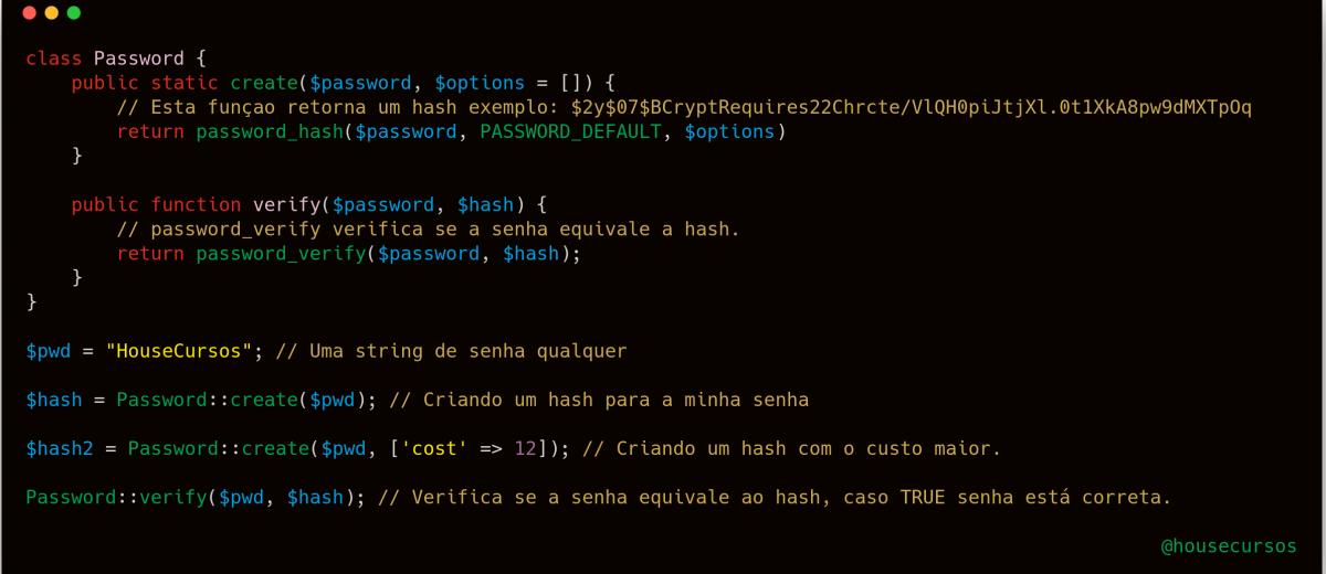 Criando senhas seguras no PHP 7